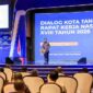 Wali Kota Pematangsiantar Wesly Silalahi menghadiri Dialog Kota Tangguh pada Rakernas APEKSI XVIII 2026 di Medan.
