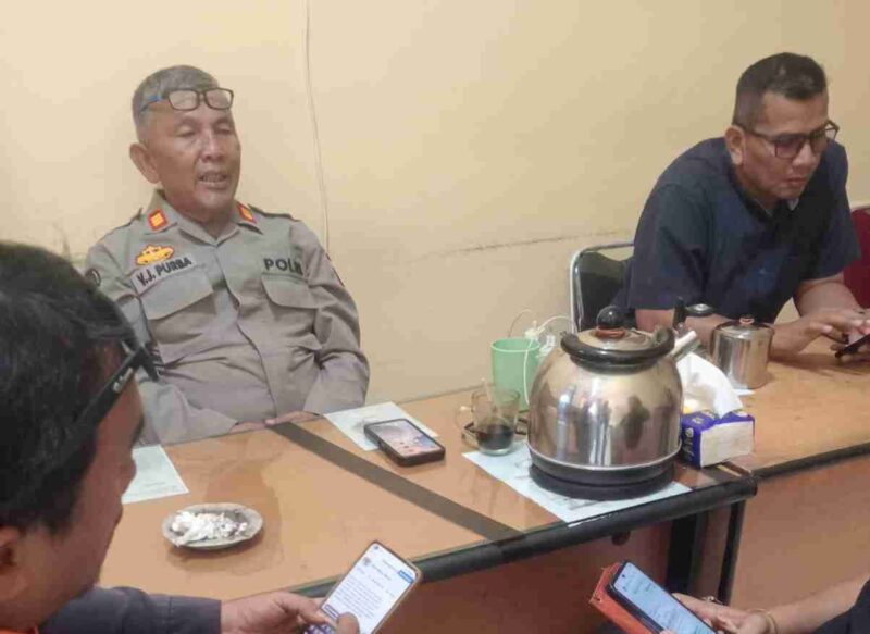  AKP Verry J. Purba, saat diwawancarai Wartawan. 
