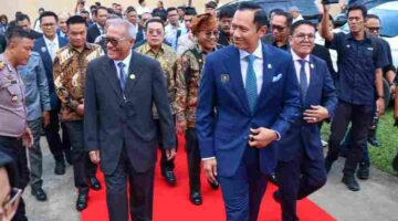 AHY bersama Wali Kota Pematangsiantar menghadiri pembukaan Sinode Besar GPI 2026 di Simalungun.