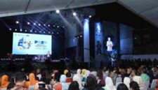 Bupati Asahan menghadiri pembukaan PRSU ke-50 Tahun 2026 di Medan.