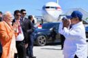 Presiden Prabowo menyambut PM Narendra Modi di Yogyakarta.