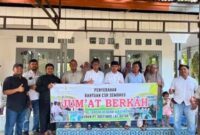 PT Socfindo menyalurkan 140 paket sembako kepada warga Desa Lae Butar, Aceh Singkil