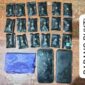 polisi menyita 18 cartridge vape berisi cairan yang diduga mengandung Etomidate, satu plastik berwarna ungu, serta dua unit telepon genggam.