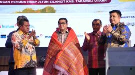 Salah satu rangkaian Pagelaran Opera dan Konser Musik Tona Sian Huta di Gedung Serbaguna Perkampungan Pemuda HKBP Jetun Silangit, Kabupaten Tapanuli Utara, Sabtu (11/7/2026).