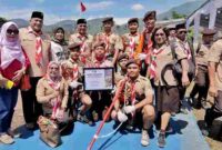 Kontingen Gerakan Pramuka Kabupaten Simalungun meraih predikat Terbaik III pada Jamdasu XI 2026. Bupati Anton Achmad Saragih.