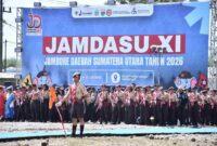 Wabup Samosir Ariston Tua Sidauruk menghadiri penutupan Jamdasu XI di Sibolangit.