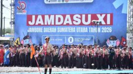 Wabup Samosir Ariston Tua Sidauruk menghadiri penutupan Jamdasu XI di Sibolangit.