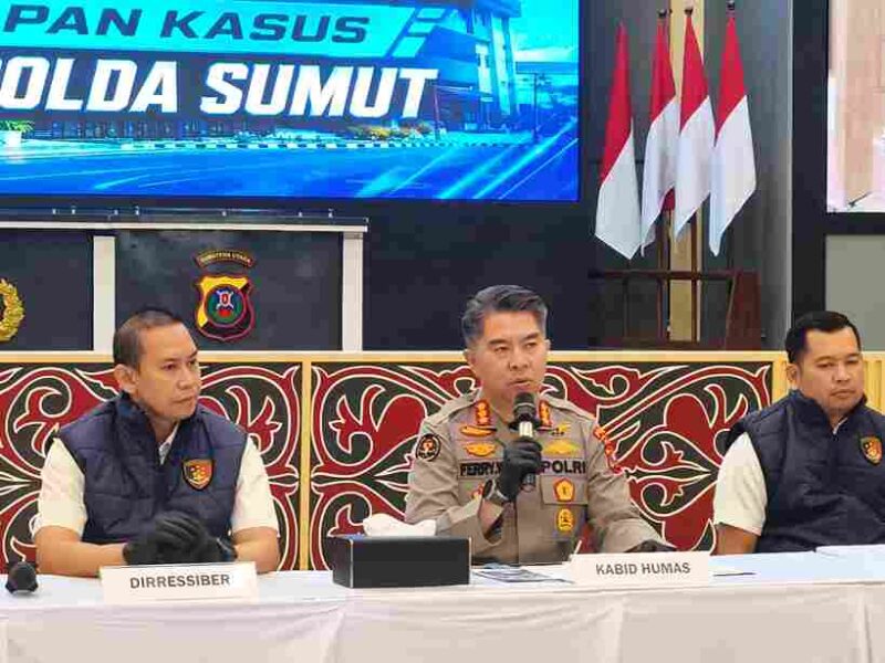 Konferensi Pers Polda Sumut.