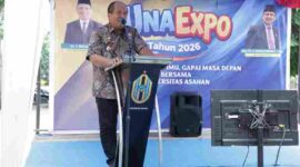 Bupati Asahan membuka Expo Inovasi UNA 2026 yang menampilkan karya dosen dan mahasiswa selama tiga hari 