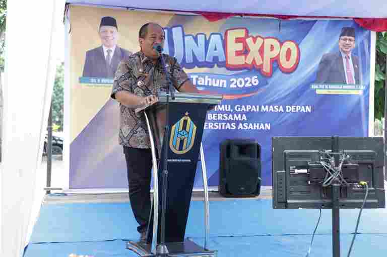 Bupati Asahan membuka Expo Inovasi UNA 2026 yang menampilkan karya dosen dan mahasiswa selama tiga hari 
