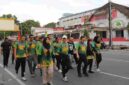 Wali Kota Pematangsiantar Wesly Silalahi mengikuti jalan santai.
