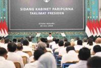 Presiden Prabowo mengevaluasi kinerja kabinet dalam Sidang Kabinet Paripurna.