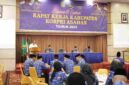 Bupati Asahan membuka Rakerkab KORPRI 2026 di Medan.