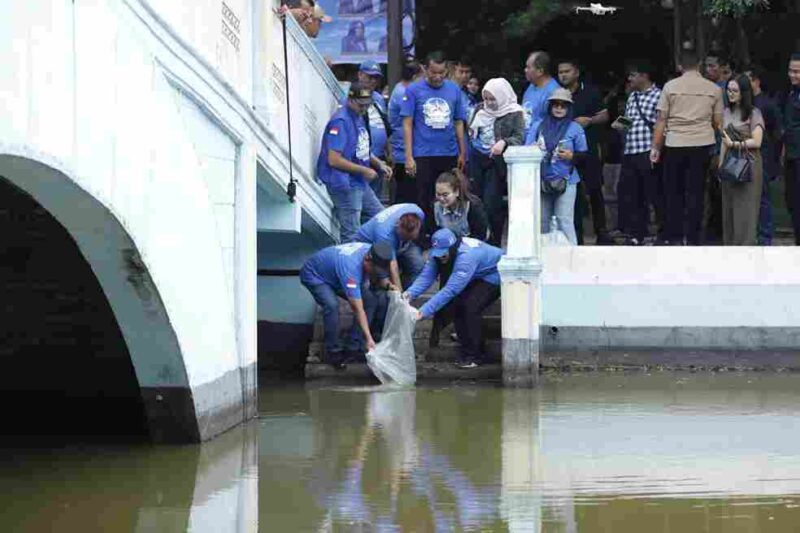 Bupati dan Wakil Bupati Asahan menghadiri Gerakan Indonesia ASRI Langit Biru HUT ke-25 Partai Demokrat.