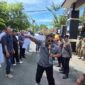 Ketua DPC Pro jurnalismedia Siber Sibolga- Tapteng, Sudirman saat melakukan orasi. 