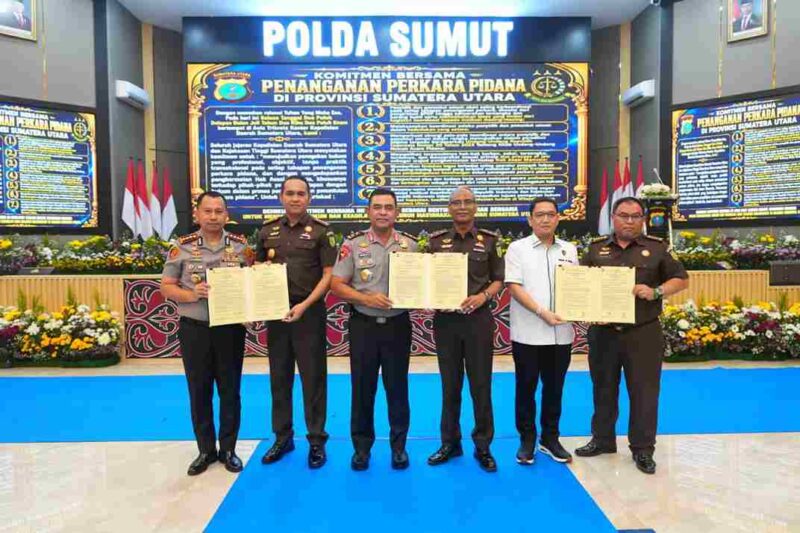 Polda Sumut dan Kejati Sumut menandatangani MoU untuk memperkuat penegakan hukum yang objektif, profesional, berintegritas