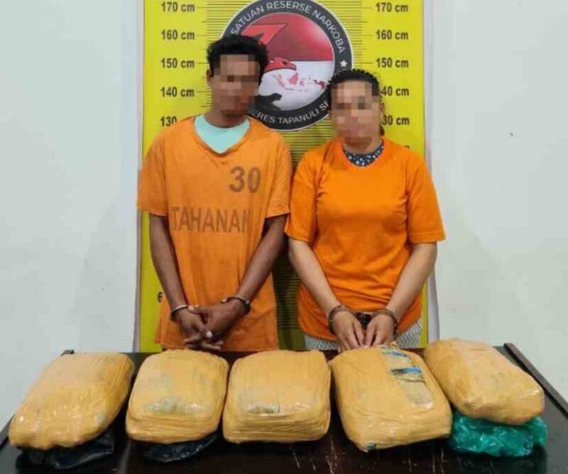 Dugaan peredaran 5 kilogram ganja di Batang Angkola. Dua orang diamankan.