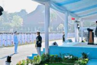 Presiden Prabowo Subianto memimpin Upacara Pelantikan Pamong Praja Muda (PPM) Angkatan XXXIII Institut Pemerintahan Dalam Negeri (IPDN) Tahun 2026 yang digelar di Lapangan Parade IPDN Kampus Jatinangor, Institut Pemerintahan Dalam Negeri, Kabupaten Sumedang, Provinsi Jawa Barat, pada Rabu, 29 Juli 2026. Foto: BPMI Setpres