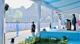 Presiden Prabowo Subianto memimpin Upacara Pelantikan Pamong Praja Muda (PPM) Angkatan XXXIII Institut Pemerintahan Dalam Negeri (IPDN) Tahun 2026 yang digelar di Lapangan Parade IPDN Kampus Jatinangor, Institut Pemerintahan Dalam Negeri, Kabupaten Sumedang, Provinsi Jawa Barat, pada Rabu, 29 Juli 2026. Foto: BPMI Setpres