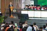 Sidang Terbuka Dies Natalis ke-74 USU di Auditorium USU, Jalan Dr. Mansyur, Medan, Kamis (20/8/2026).