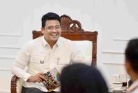 Gubernur Sumatera Utara (Sumut) Bobby Nasution menrima kunjungan Kepala Kantor Wilayah Direktorat Jenderal Pemasyarakatan (Ditjenpas) Sumut Jalu Yuswa Panjang di ruang kerja Kantor Gubernur Sumut Jalan Diponegoro Kota Medan, Selasa (11/8/2026).
