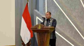 Pj Sekretaris Daerah Provinsi Sumatera Utara (Sumut) Timur Tumanggor membuka Forum Kolaborasi Ekonomi Syariah (Eksyar) Sumut Tahun 2026 di Ruang Kuala Deli Kantor Bank Indonesia Perwakilan Sumut Jalan Balai Kota, Kota Medan, Kamis (27/8/2026).
