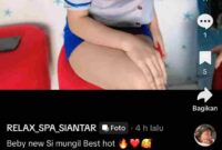 Salah satu unggahan akun TikTok RELAX_SPA_SIANTAR yang menjadi sorotan warga Simalungun.