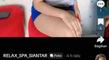 Salah satu unggahan akun TikTok RELAX_SPA_SIANTAR yang menjadi sorotan warga Simalungun.