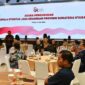 pengukuhan Triyoga Laksito sebagai Kepala OJK Provinsi Sumatera Utara yang baru, menggantikan Khoirul Muttaqien, di Aula Raja Inal Siregar, Kantor Gubernur Sumatera Utara, Medan, pada Jumat (31/7/2026).