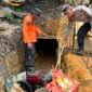 Tim gabungan menertibkan dugaan PETI di Pegagan Hilir, Dairi.
