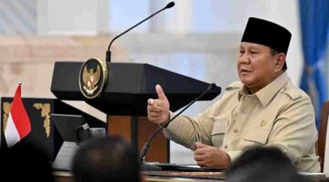 Presiden Prabowo pada pertemuan dengan pengusaha Kadin pusat dan daerah seluruh Indonesia di Istana Negara, Jakarta, pada Jumat, 31 Juli 2026.