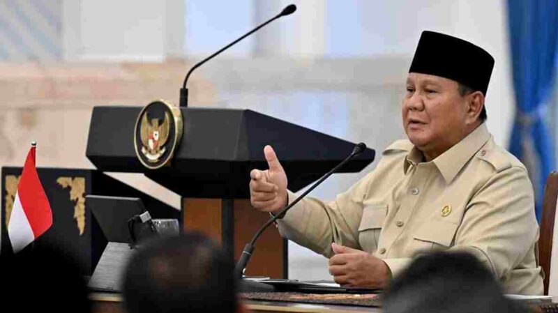 Presiden Prabowo pada pertemuan dengan pengusaha Kadin pusat dan daerah seluruh Indonesia di Istana Negara, Jakarta, pada Jumat, 31 Juli 2026.
