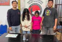 Polsek Gunung Malela mengamankan dua perempuan yang diduga terlibat penyalahgunaan sabu di Simalungun.