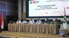 Sekda Pematangsiantar memimpin rapat finalisasi HUT ke-81 RI.