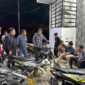 Tim Resmob Polres Simalungun tetap menggelar patroli KRYD meski hujan.