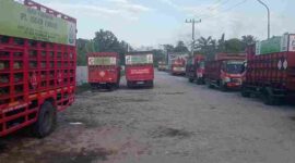 kondisi kendaraan transportasi tabung 3kg saat berada di luar lokasi SPPBE.