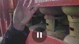 Screenshot Video saat segel dari tabung gas 3 kg yang baru keluar dari SPBBE Mudah dicabut. Kamis, 6 Agustus 2026 sore hari.