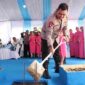 Kapolda Sumut Whisnu Hermawan meletakkan batu pertama Rusun Polres Tapteng berkapasitas 20 hunian.