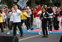Wali Kota Wesly Silalahi menghadiri CFD HUT ke-81 RI di Lapangan Adam Malik Pematangsiantar..
