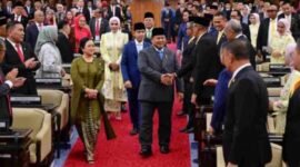Presiden Prabowo Subianto tiba di di Gedung Nusantara MPR/DPR/DPD RI, Jakarta, pada Jumat, 14 Agustus 2026 untuk menyampaikan pidato kenegaraan dalam rangka Penyampaian Keterangan Pemerintah atas Rancangan Undang-Undang (RUU) tentang Anggaran Pendapatan dan Belanja Negara (APBN) Tahun Anggaran 2027 beserta Nota Keuangan dan dokumen pendukungnya pada Rapat Paripurna Pembukaan Masa Persidangan I DPR RI Tahun Sidang 2026-2027. Foto: BPMI Setpres