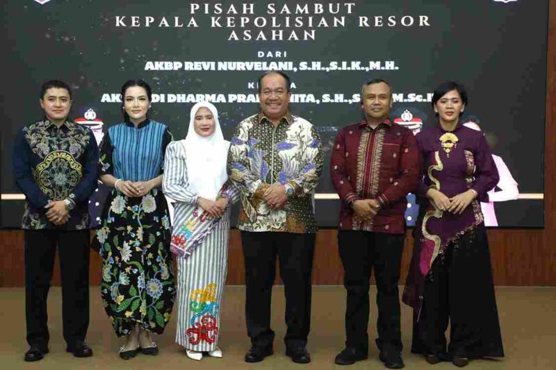Pemkab Asahan menggelar pisah sambut Kapolres, melepas AKBP Revi Nurvelani dan menyambut AKBP Adi Dharma Pramudhita.