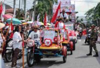 Karnaval Merah Putih HUT ke-81 RI di Pematangsiantar.
