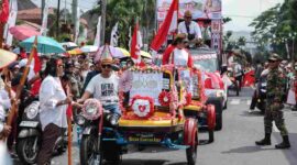Karnaval Merah Putih HUT ke-81 RI di Pematangsiantar.