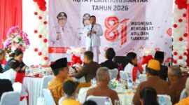 Temu Ramah dan Sarasehan HUT ke-81 Kemerdekaan Republik Indonesia di Rumah Dinas Wali Kota, Jalan M.H. Sitorus, Kelurahan Teladan, Kecamatan Siantar Barat, Senin (17/8/2026) siang.