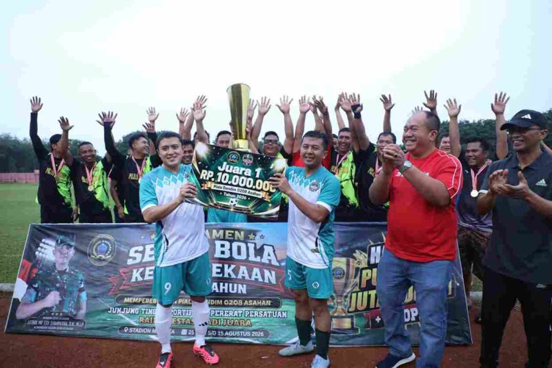 FC Polres Asahan menjuarai Piala Dandim 0208 Asahan setelah menang 2-1 atas FC KONI Asahan pada final Turnamen Kemerdekaan ke-81 di Kisaran.