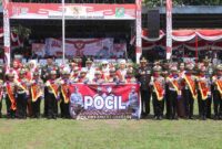 Buapti bersama Forkompimda foto bersama dengan Polisi Cilik (Pocil) binaan Polres Simalungun.