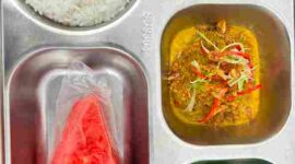 Salah satu menu makanan MBG.