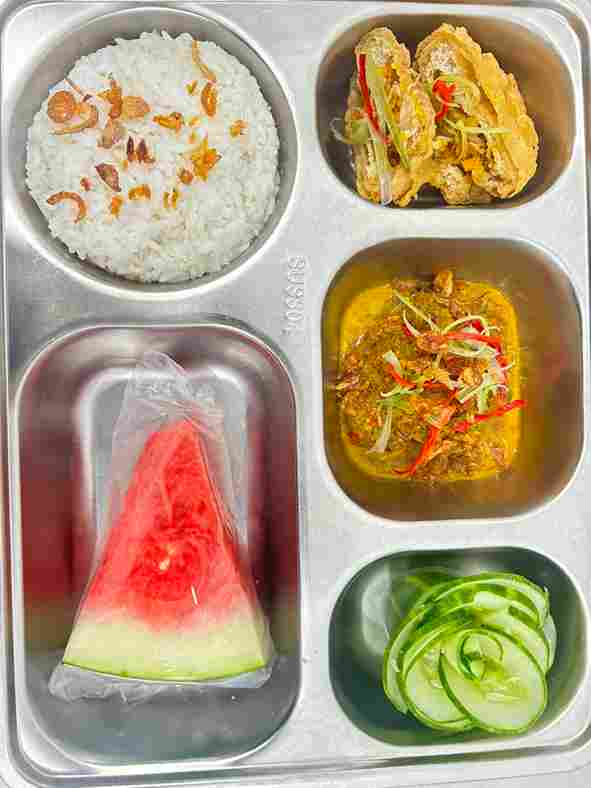 Salah satu menu makanan MBG.