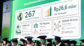 Sidang Terbuka Dies Natalis ke-74 Universitas Sumatera Utara (USU) di Auditorium Kampus USU, Medan, Kamis (20/8/2026).