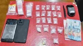 Barang bukti sabu 44,27 gram dan tiga pil diduga ekstasi dari sebuah rumah di Jalan Pattimura, Kisaran Barat.